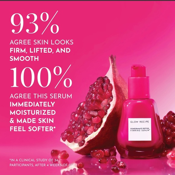 NIB Glow Recipe Pomegranate Peptide Firming Serum- Smooth Firm & Hydrates Skin 🍓 - Picture 2 of 15